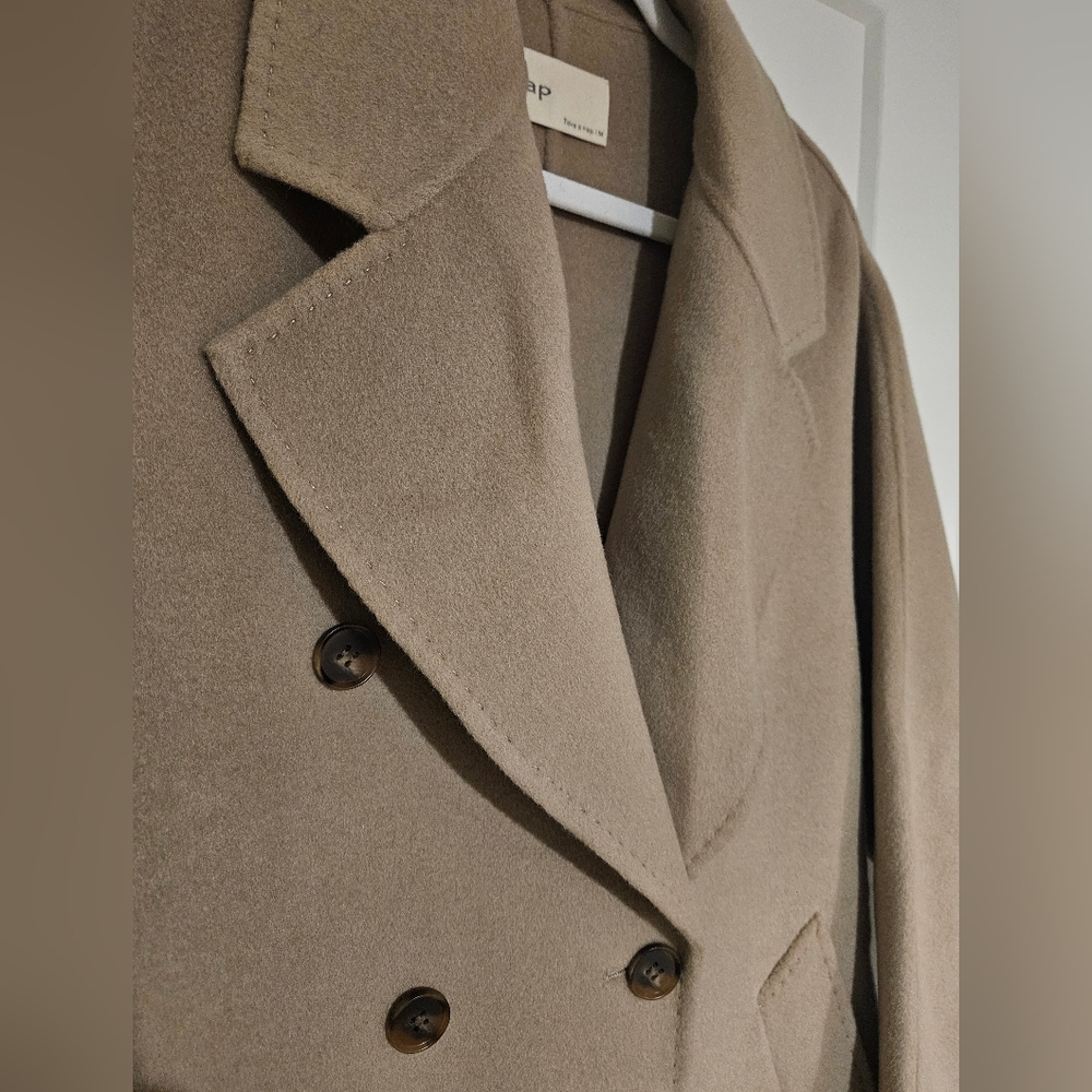 Women's Double-Breasted Coat - Picture 10 of 13